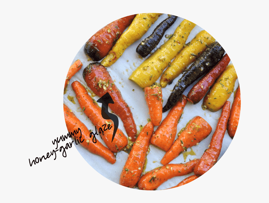 Roasted Carrots With Honey-mustard Glaze Overhead View - Dish, HD Png Download