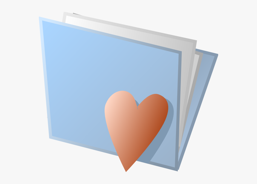 Heart Folder Clipart - Clip Art, HD Png Download