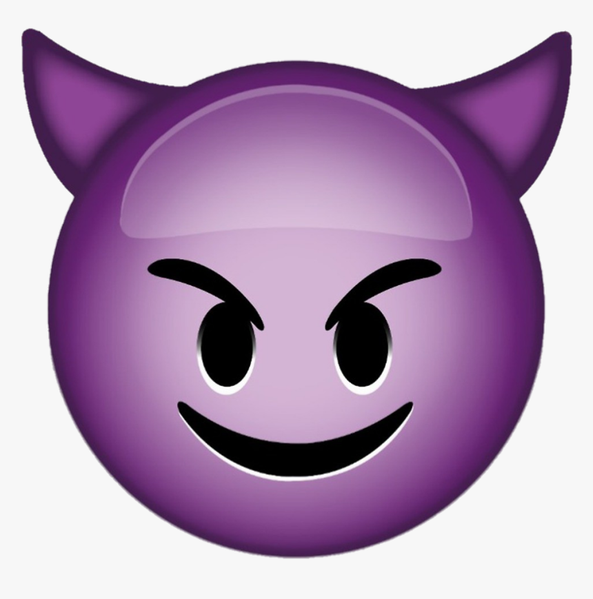 #diablo #morado #emoji - Evil Emoji, HD Png Download