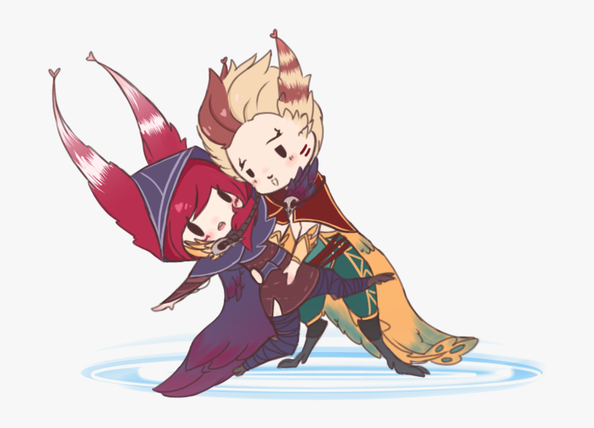 Rakan Xayah Recall By Saphlra - Cartoon, HD Png Download