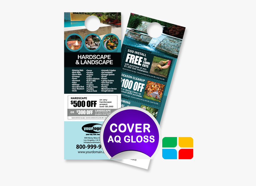 Landscaping Door Hangers La010043 425 X 11 Cov - Door Hanger For Landscape, HD Png Download