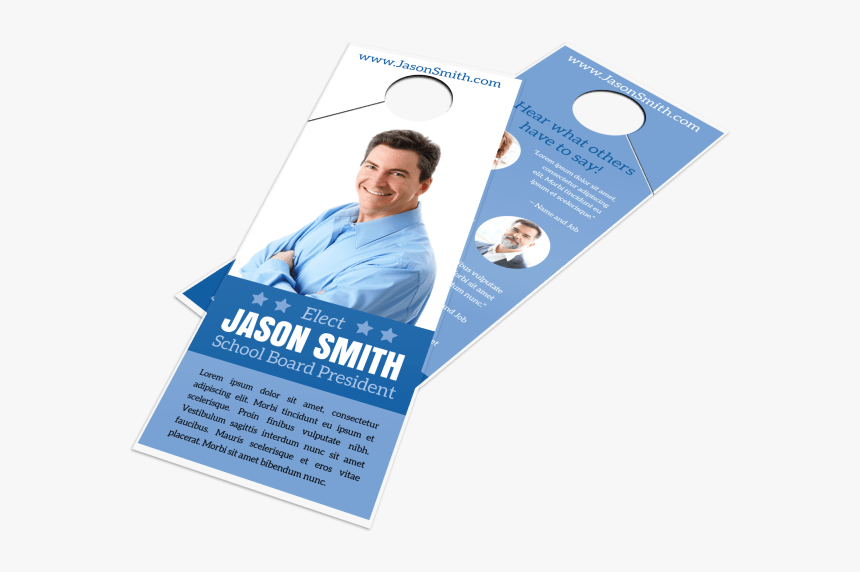 School Board Campaign Door Hanger Template Preview - Flyer, HD Png Download