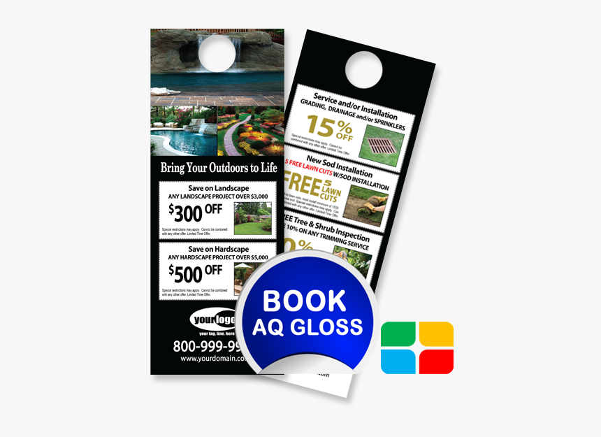 Landscaping Door Hangers La010011 425 X 11 Aq - Landscaping Door Hanger Templates, HD Png Download