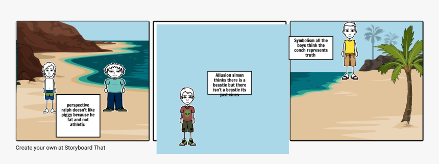 Roger Throw Rocks At The Littluns, HD Png Download