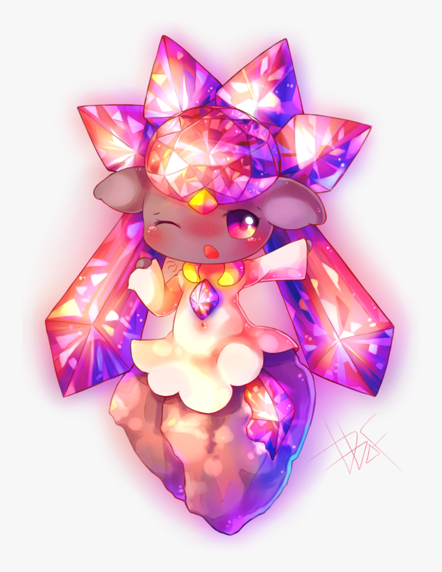 Transparent Gargle Clipart - Cute Diancie Pictures Pokemon, HD Png Download
