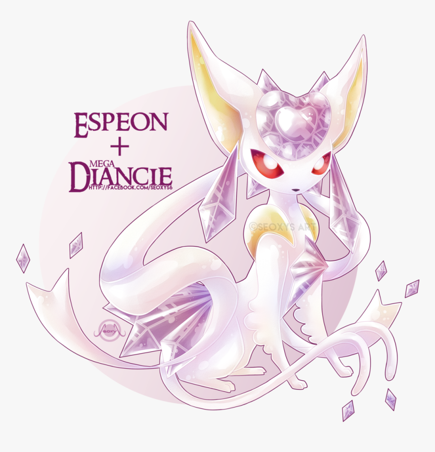 Mega Diancie And Espeon, HD Png Download