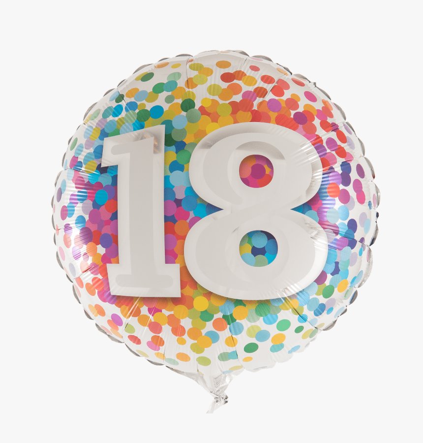 18 Rainbow Confetti - Balloon, HD Png Download