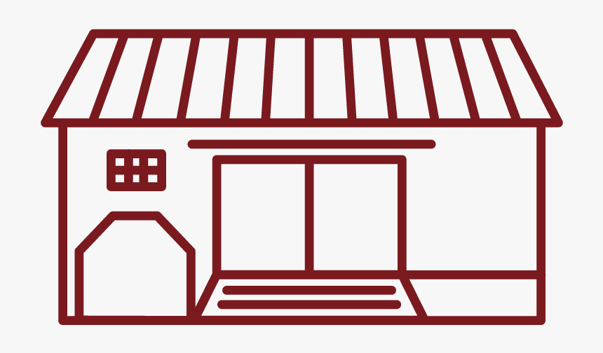 Barn Thick Red - Table Made Of Bamboo, HD Png Download