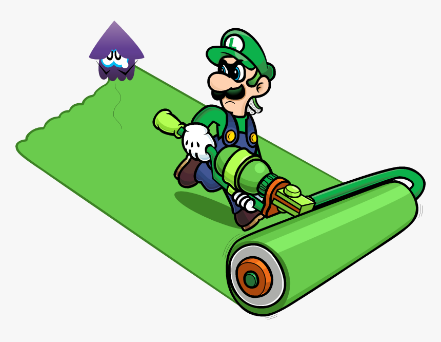 Mario Mario Luigi Green Clip Art Product - Luigi Death Stare Splatoon, HD Png Download