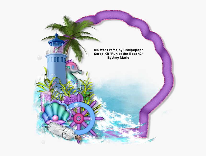 Ftu Ct Cluster Frame And Tag *fun At The Beach 2*, HD Png Download
