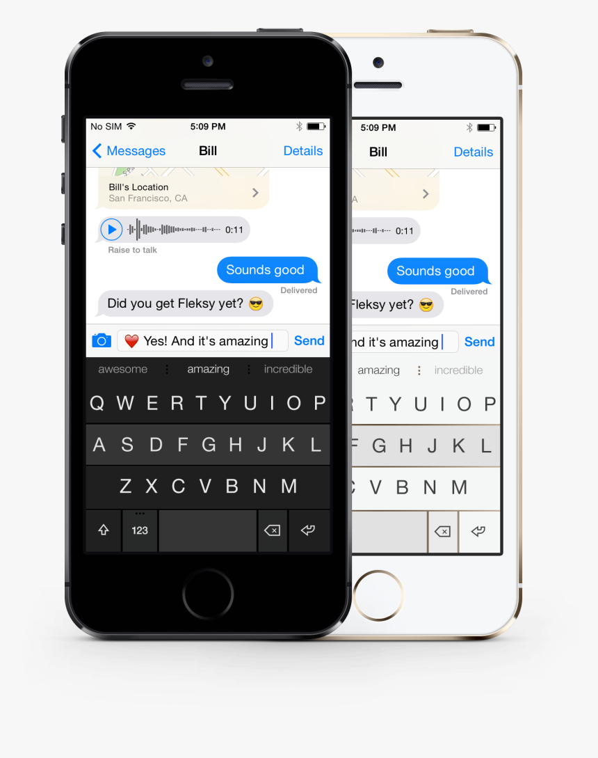 Flesky - Get Black Keyboard On Iphone Ios 11, HD Png Download