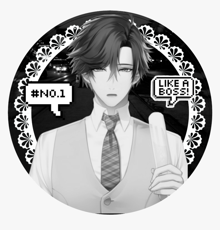 #mysticmessenger #juminhan #mysticmessengerjumin #black - Jumin Han Black And White, HD Png Download