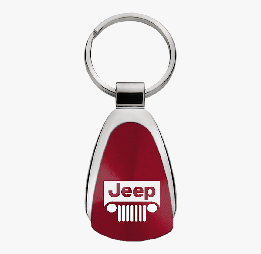 Au-tomotive Gold Jeep Grill Burgundy Teardrop Key Fob - Keychain, HD Png Download
