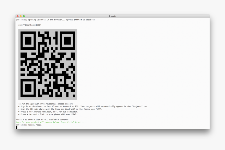 Expo-cli Includes Keyboard Shortcuts From The Terminal, - Qr Code, HD Png Download