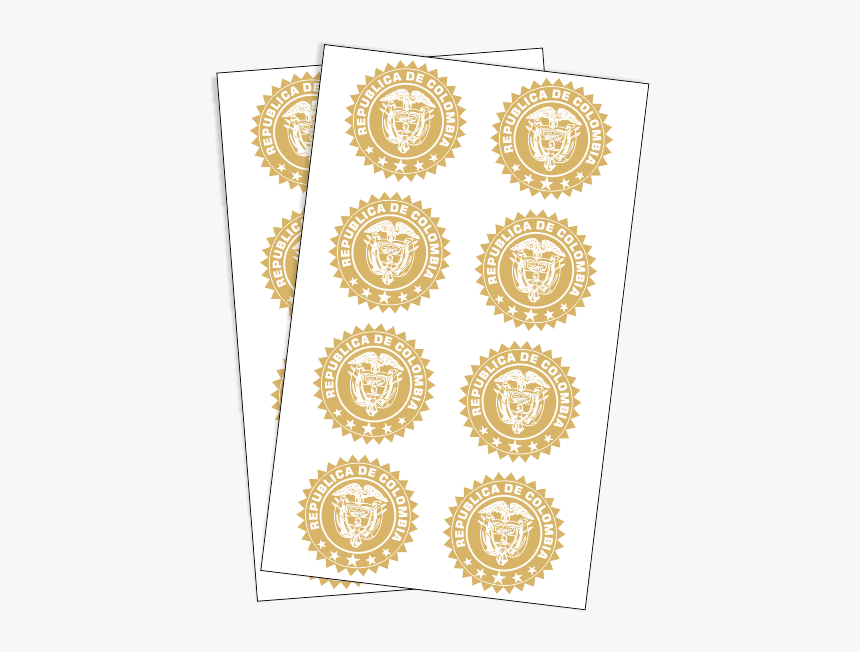 Escudos Colombia Dorados - Escudo De Colombia Dorado, HD Png Download