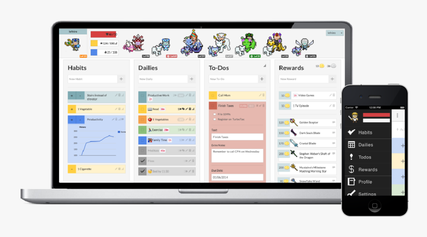 Habitica To Do List App, HD Png Download