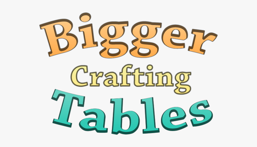 Bigger Crafting Tables Mod - Poster, HD Png Download