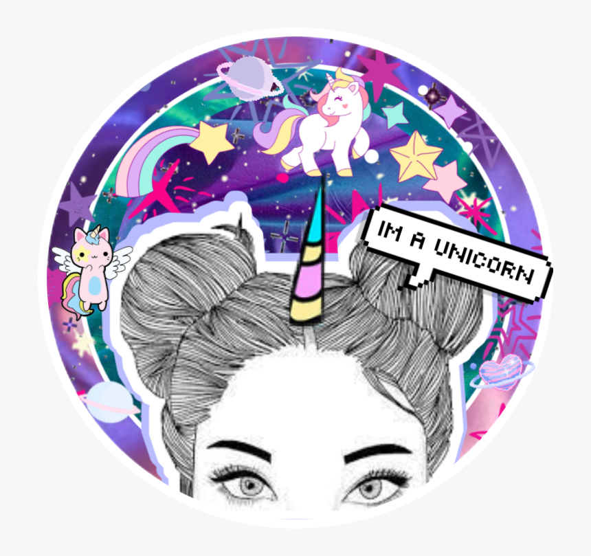 #unicorn #icon - Black And White Girls To Draw, HD Png Download