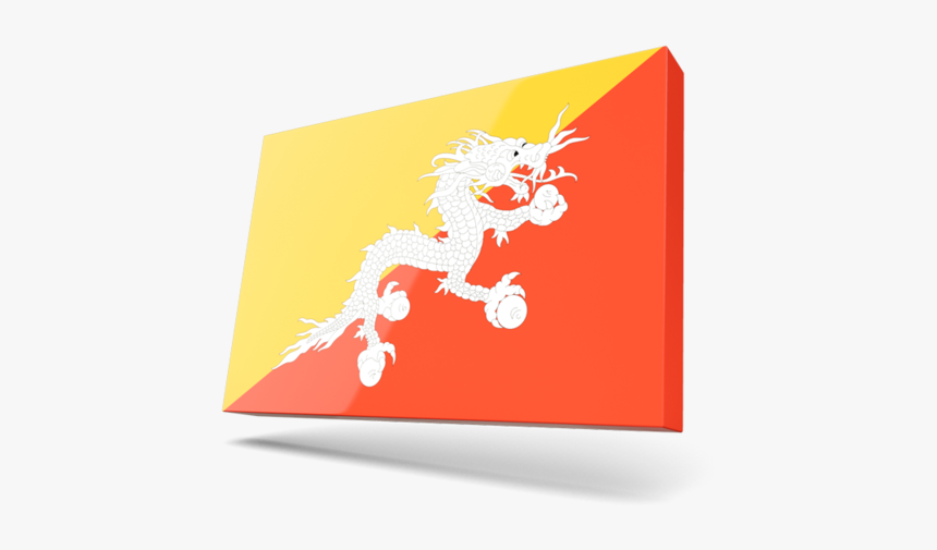 Thin Rectangular Icon - Flag Of Bhutan, HD Png Download
