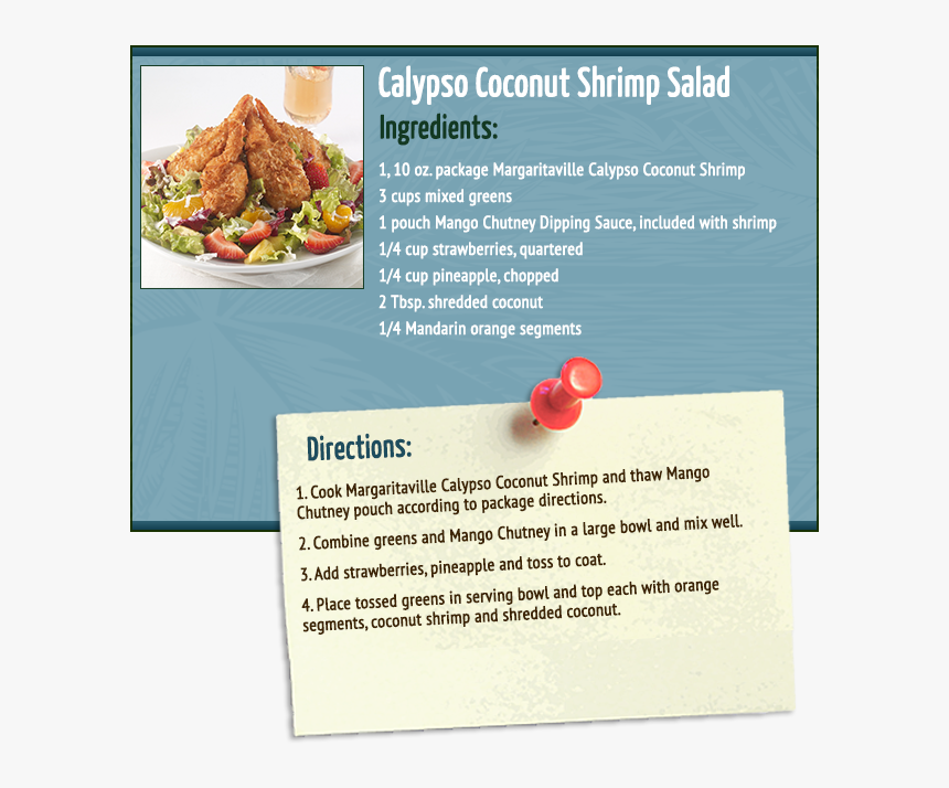 Calypso Coconut Shrimp Salad - Tempura, HD Png Download