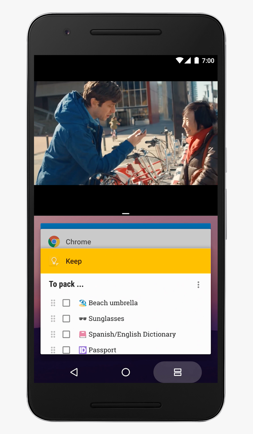 0 Nougat Multi Window - אנדרואיד 7, HD Png Download
