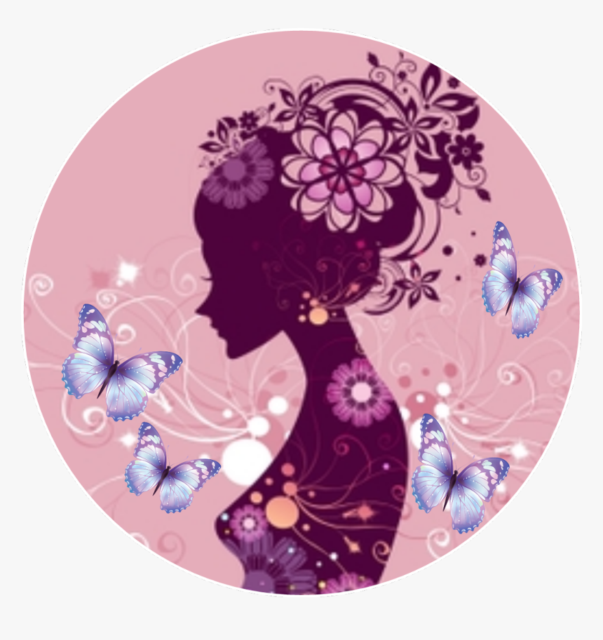 #xv Años - Woman Silhouette Purple Background, HD Png Download