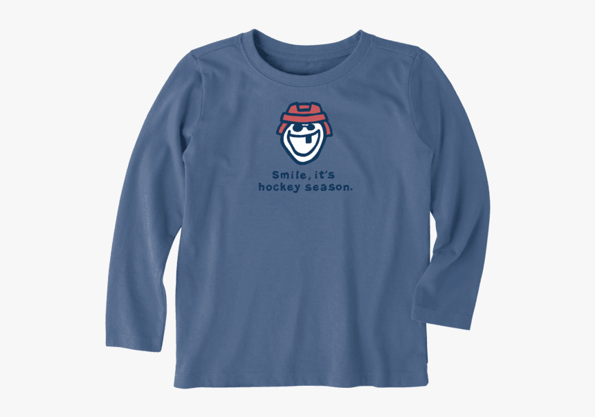 Toddler Smile Its Hockey Season Toddler Long Sleeve - Sweatshirt, HD Png Download