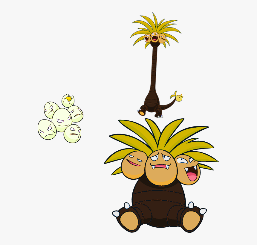 Clip Art Alternate Shinies Exeggcute And Alolan Exeggutor - Alolan Exeggcute, HD Png Download