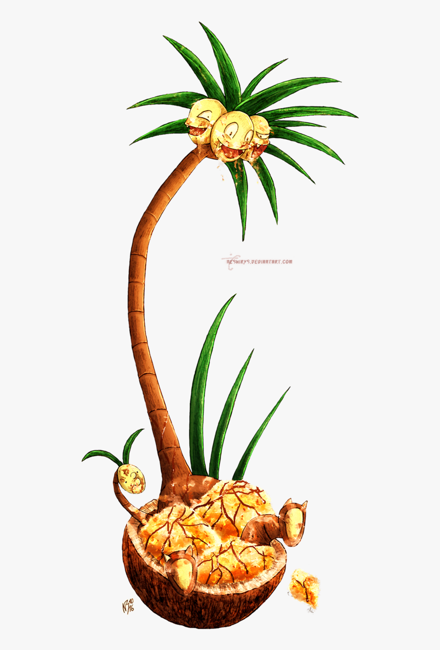 Coconut Clipart Coconut Bunch - Alolan Exeggutor Fan Art, HD Png Download