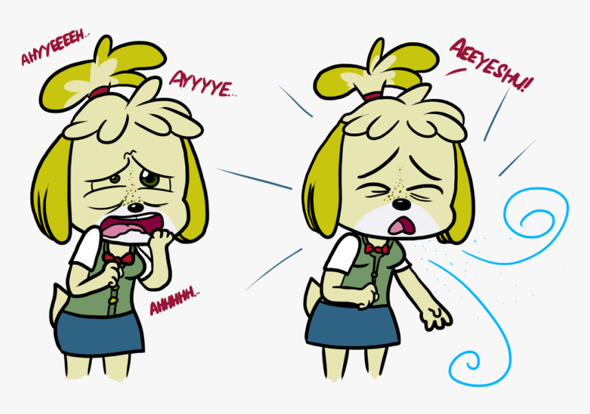 228kib, 1024x667, Sneeze - Animal Crossing Isabelle Sneeze, HD Png Download