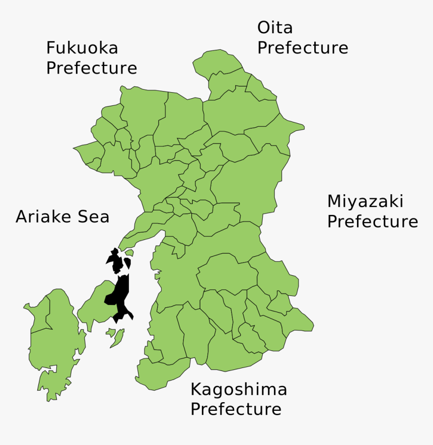 Map Of Minamata City In The Kumamoto Prefecture In, HD Png Download