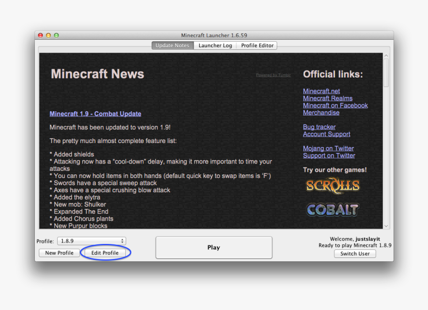 Edit Profile - Minecraft 1.8 Launcher, HD Png Download