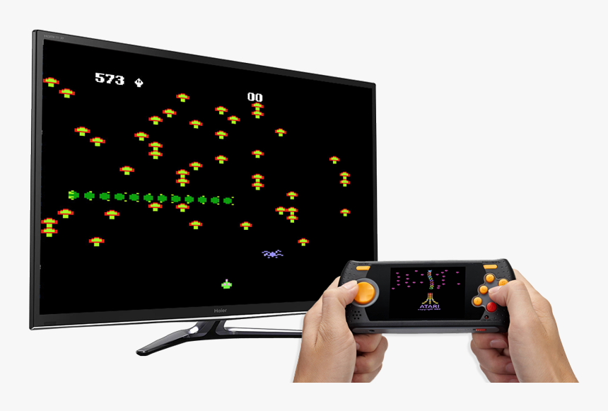 Atari Flashback Portable On Tv - Centipede Atari, HD Png Download