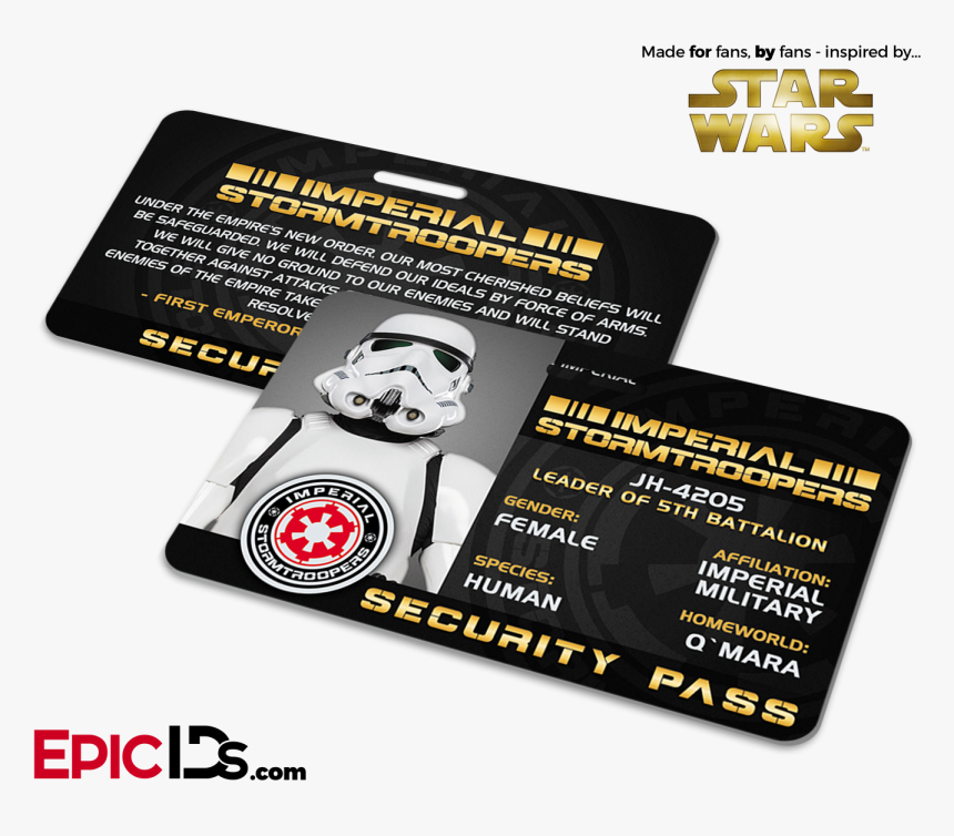 Star Wars Inspired - Star Wars Imperial Id, HD Png Download