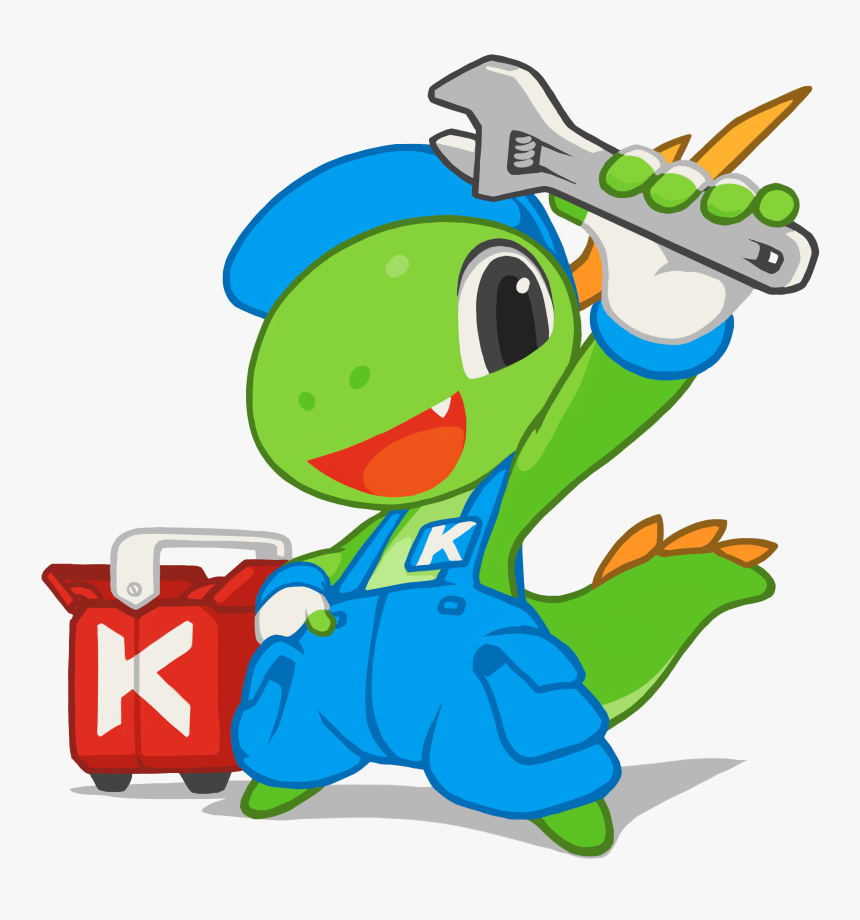 Kde Mascot Konqi For Utility Applications - Cartoon Of Utility Software, HD Png Download
