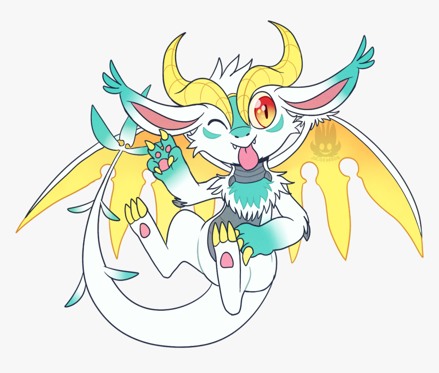 “tiny Alabaster Drake From The Force Of Will Tcg 
” - Cartoon, HD Png Download