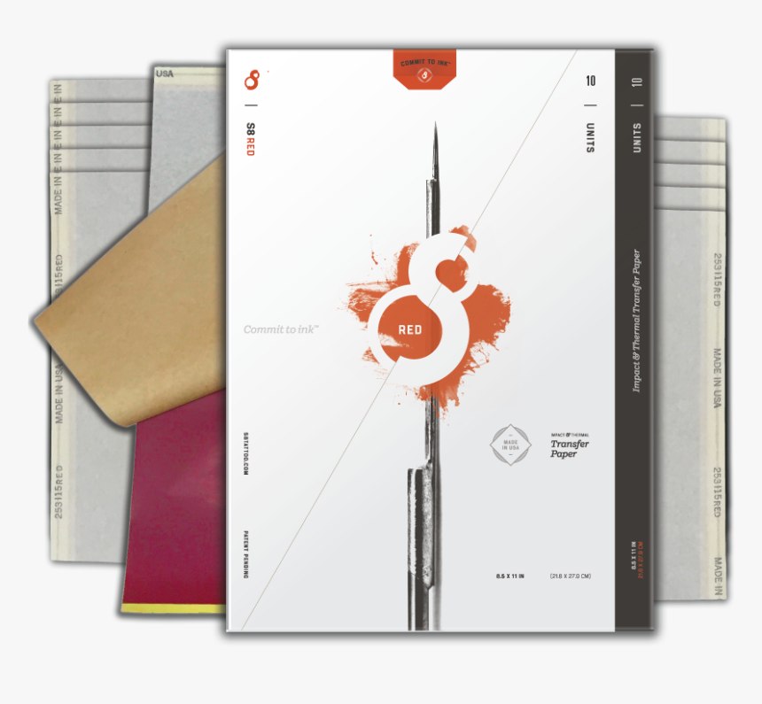 S8 Red Tattoo Stencil Paper Thermofax Printer, Impact - S8 Stencil Paper, HD Png Download
