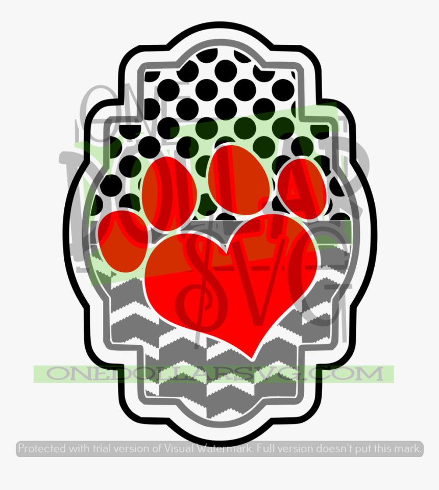 Heart Paw Print Png, Transparent Png