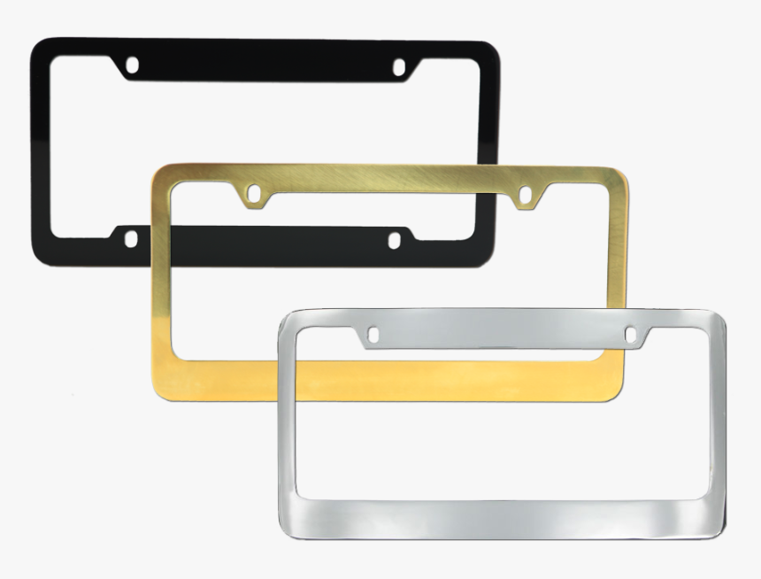 Three Brass Frames Black, Gold, And Chrome - Parallel, HD Png Download