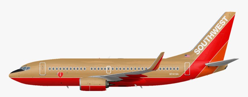 Southwest Airlines Boeing 737 - Southwest Airlines Desert Gold, HD Png Download