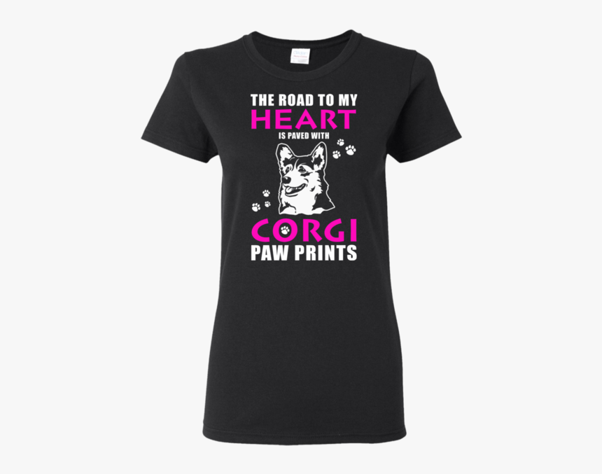 The Road To My Heart Is Paved With Corgi Paw Prints - First Year Anniversary Shirt Ideas, HD Png Download