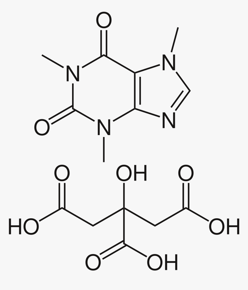 Caffeine Molecule Structure, HD Png Download