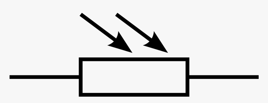 Light-dependent Resistor Schematic Symbol - Light Dependent Resistor Symbol, HD Png Download