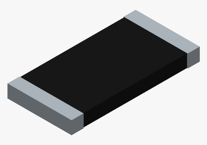 Hpcr2512f0000k9 - Resistor Today - 3d Model - Resistor - Elfa Walnut Shelf, HD Png Download