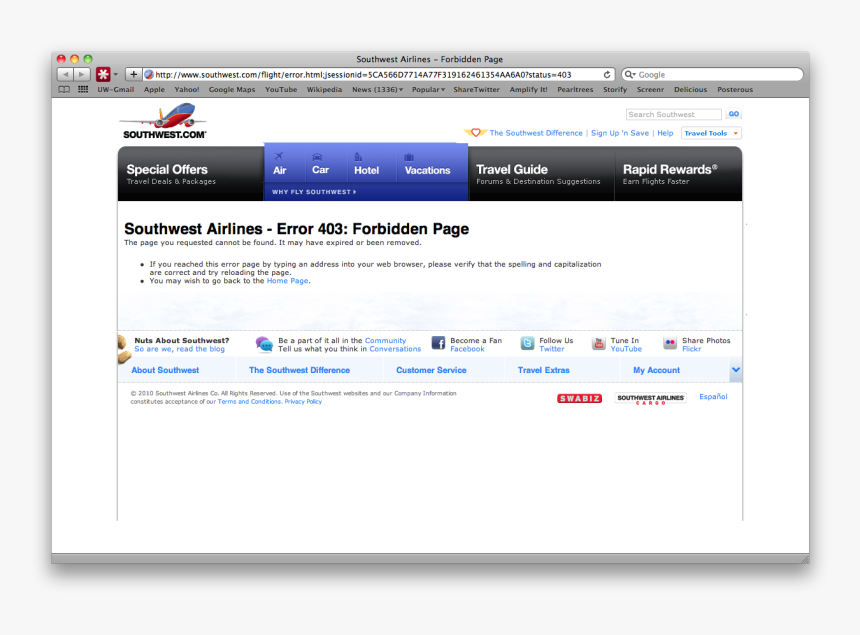 Southwest 403 Forbidden - Southwest Airlines, HD Png Download