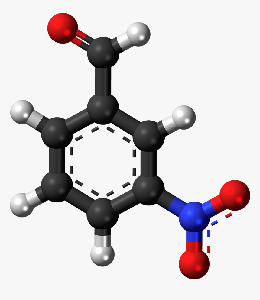 Nitrobenzaldehyde Molecule Png Image - Thiol 3d, Transparent Png