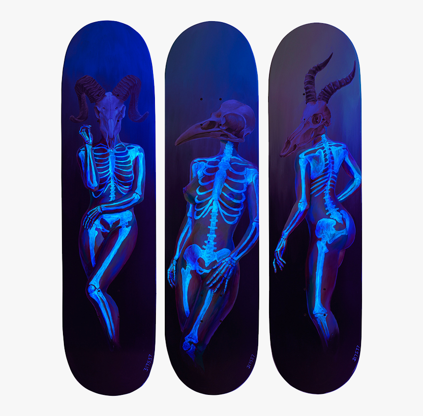 Death Of Venus Under Blacklight , Png Download - Skateboard Deck, Transparent Png
