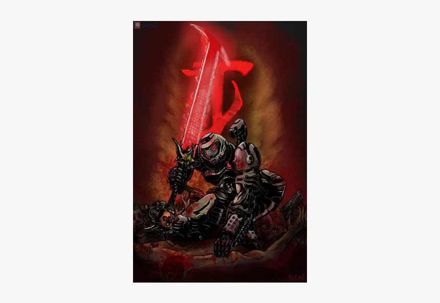 Octahedron In-body - Doom Slayer Fan Art, HD Png Download