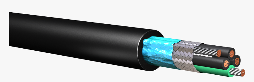 600v/1kv Foil & Braid Shielded Cable, Full Size Ground - Coaxial Cable, HD Png Download