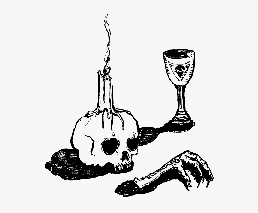 Skull With Candle Transparent, HD Png Download